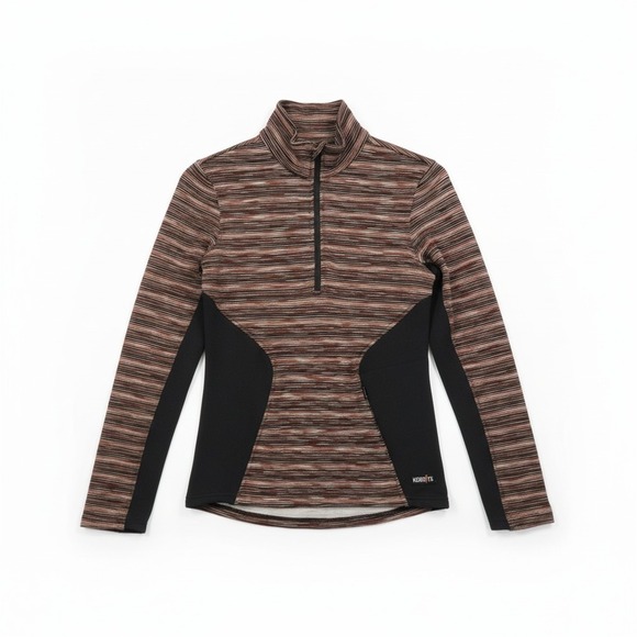 Kerrits Tops - Kerrits Womens Striped Fleece 1/4 Zip Pullover Zip Pockets Regular Size S